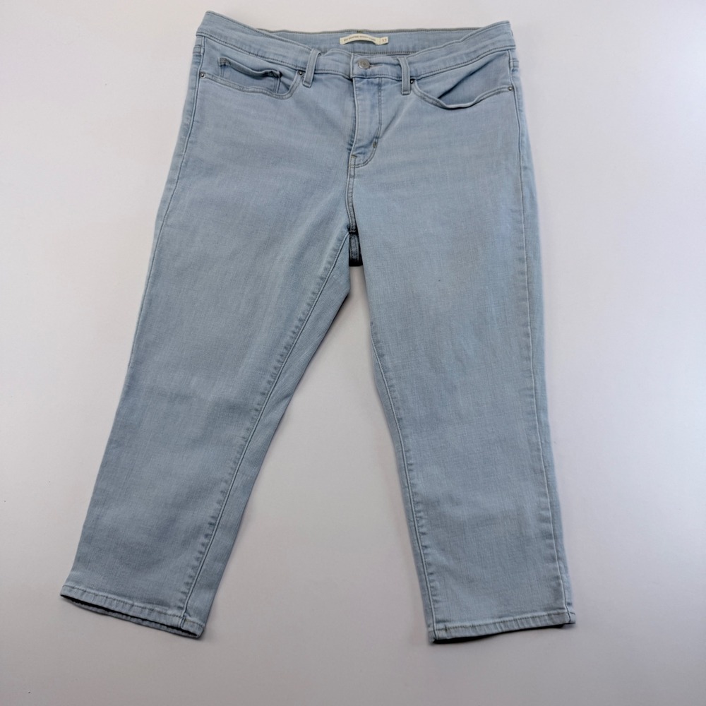 Levis 311 Shaping Skinny Capri Jeans Light Wash Blue Size 33 Cropped Denim